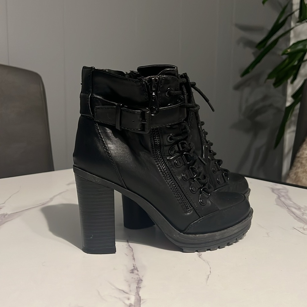 Black heeled G by Guess heeled boots